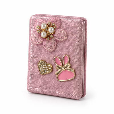 Pink Decorative Folding Compact Mirror | Mr Panda