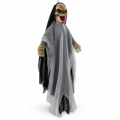 Hanging Screaming Skeleton Ghost Halloween Decoration