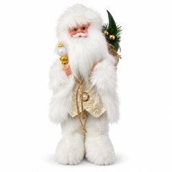 Animated White Santa Christmas Decoration – Battery Operated
