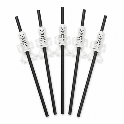 Halloween Skeleton Drinking Straws – Spooky Party Accessories