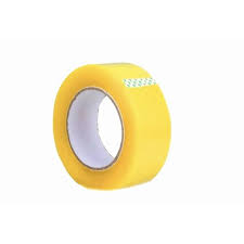Roll Of Transparent Yellow Adhesive Tape