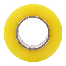 Roll Of Transparent Yellow Adhesive Tape