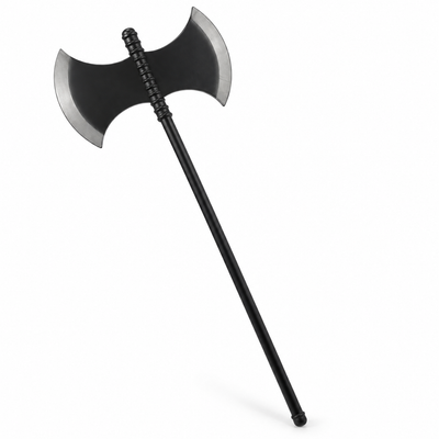Black Double-Headed Battle Axe Costume Prop