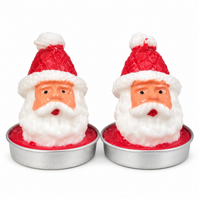 Santa Claus Christmas Candles Set of 2 | Mr Panda