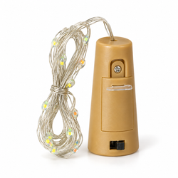 2m Multicolour LED Cork Bottle Fairy Lights