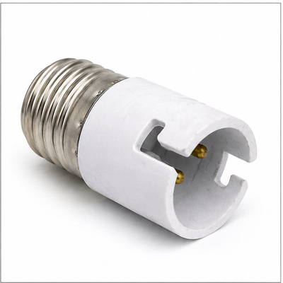 E27 to B22 Light Bulb Socket Adapter Converter – White