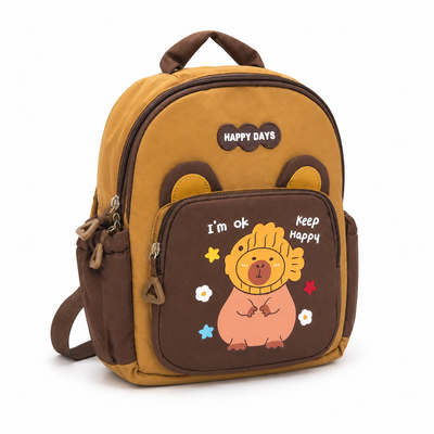 Happy Days Kids’ Cartoon School Backpack – Brown