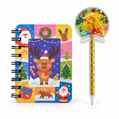 Christmas Mini Notebook & Decorative Pen Set | Mr Panda