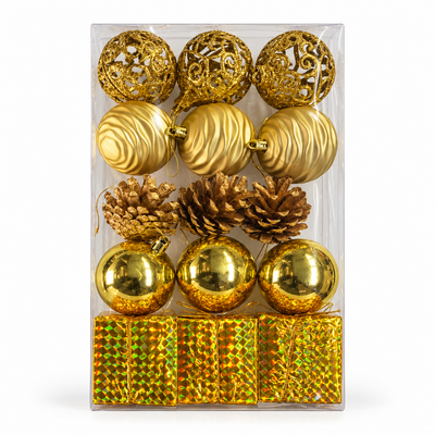 Gold Christmas Tree Ornament Set | Mr Panda