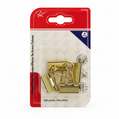 Gold-Colored Binder Clips