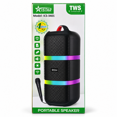 ISTAR ICS-3401 35W Bluetooth RGB Speaker | Mr Panda