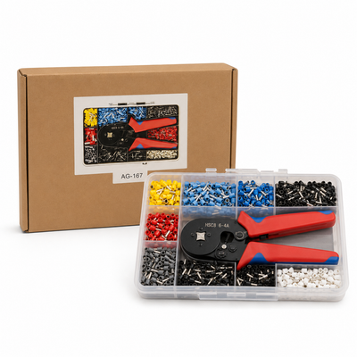 Ferrule Crimping Tool Kit with Assorted Wire Ferrules | MrPanda