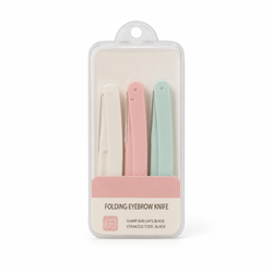 3-Piece Pack of Folding Eyebrow Razors