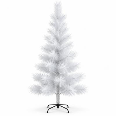 2.1m White Artificial Christmas Tree with Stand | Mr Panda