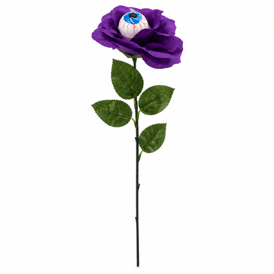 Purple Eyeball Rose Halloween Decoration | Spooky Flower
