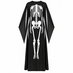 Adult Skeleton Halloween Costume – Black & White