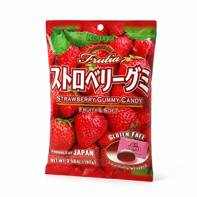 Kasugai Frutia Strawberry Gummy Candy – 102g