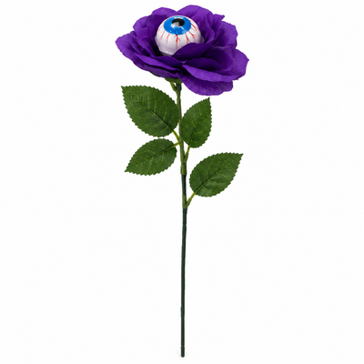 Purple Eyeball Rose Halloween Decoration | Spooky Flower