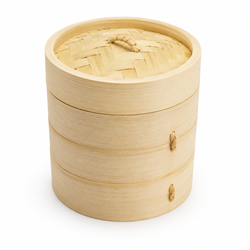 13cm Bamboo Steamer with Lid | Mr Panda