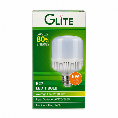 Glite 6W E27 LED T Bulb 540 Lumens | Mr Panda