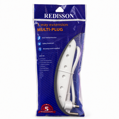 REDISSON 3-Way Extension Multi-Plug – White