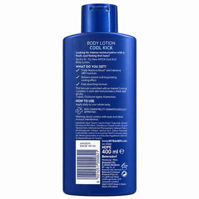 NIVEA MEN Cool Kick Body Lotion 400ml | MrPanda