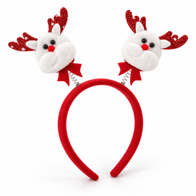 Christmas Reindeer Headband with Springy Antlers | Mr Panda