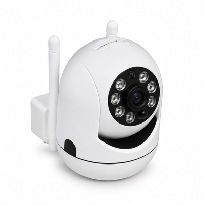 Wireless Pan-Tilt Indoor Security Camera with Two-Way Audio