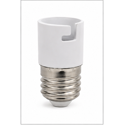 E27 to B22 Light Bulb Socket Adapter Converter – White