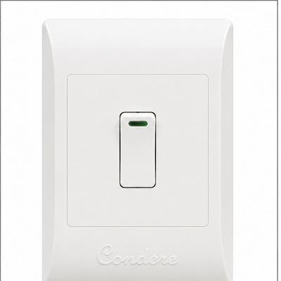 Condere 1 Lever 1 Way Wall Light Switch 16A 250V White