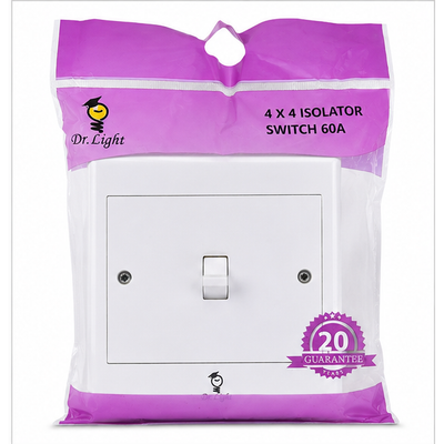 Dr. Light 4 × 4 Isolator Switch – 60A – White