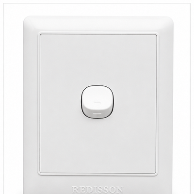 Redisson 1 Lever Single Wall Switch - White