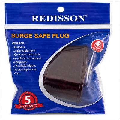 Redisson Surge Safe Plug 16A 250V – South African 3 Pin Surge Protector